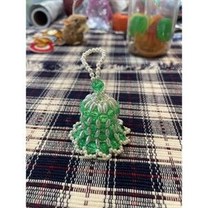 Green And White Plastic Christmas Bell